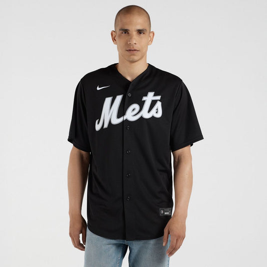 New York Mets Francisco Lindor Nike Replica Player Jersey - Black MLB Team Jersey Baseball Fan Apparel