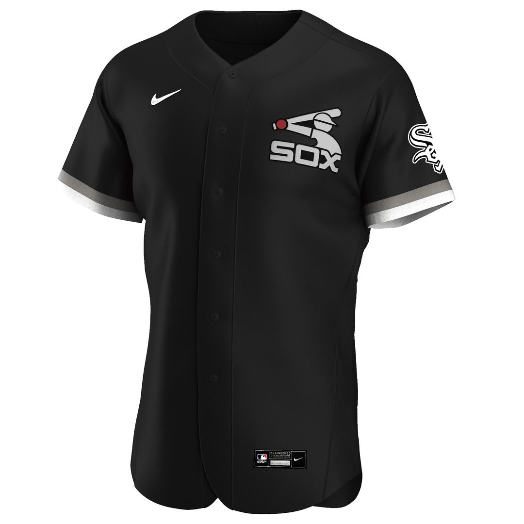 Chicago White Sox Nike Alternate Authentic Team Jersey - Black MLB Team Jersey Baseball Fan Apparel