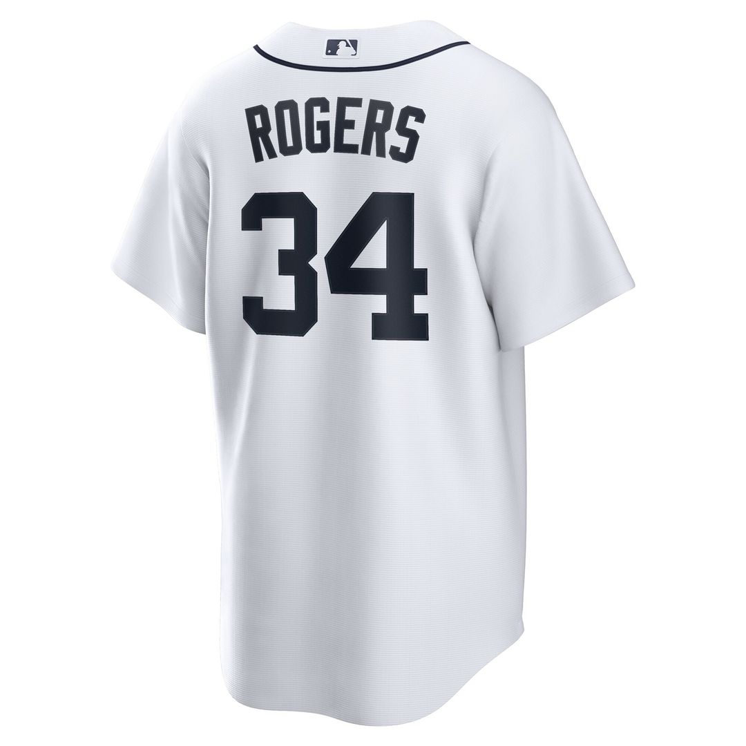 Detroit Tigers Jake Rogers Nike Home Replica Jersey - White MLB Team Jersey Baseball Fan Apparel