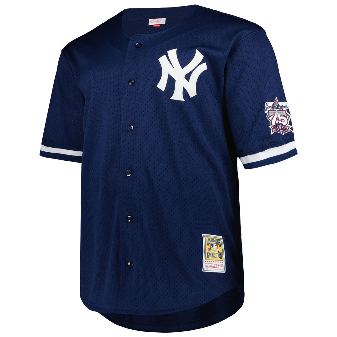 New York Yankees Derek Jeter Mitchell & Ness Big & Tall Cooperstown Mesh Batting Practice Jersey - Navy MLB Team Jersey Baseball Fan Apparel