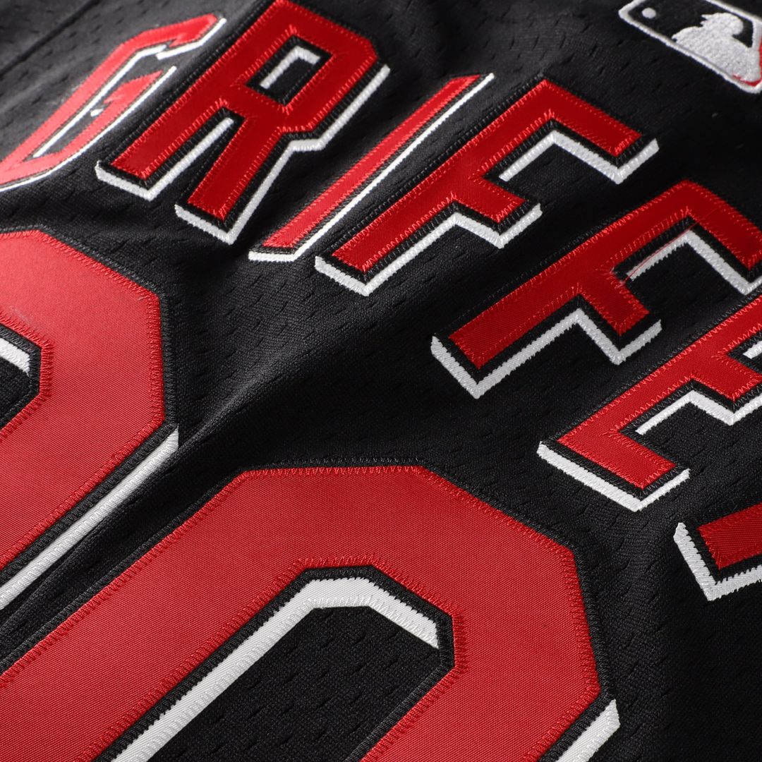 Cincinnati Reds Ken Griffey Jr. Mitchell & Ness Big & Tall Cooperstown Mesh Batting Practice Jersey - Black MLB Team Jersey Baseball Fan Apparel
