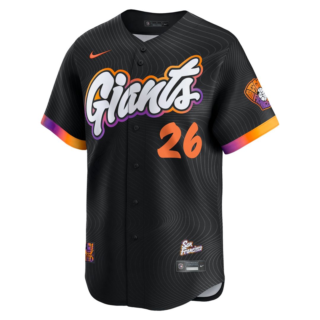 San Francisco Giants Matt Chapman Nike 2025 City Connect Limited Jersey - Anthracite MLB Team Jersey Baseball Fan Apparel