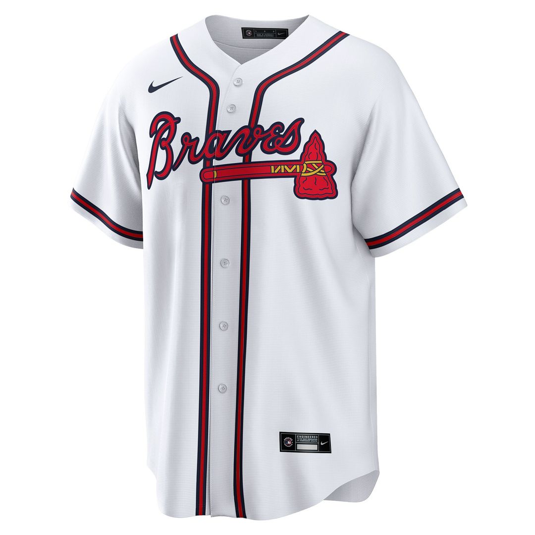 Atlanta Braves Joe Jiménez Nike Home Replica Player Jersey - White MLB Team Jersey Baseball Fan Apparel
