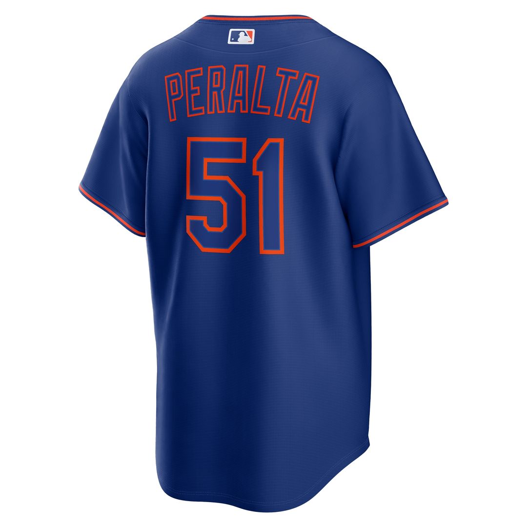 New York Mets Freddy Peralta Nike Alternate Replica Jersey - Royal MLB Team Jersey Baseball Fan Apparel