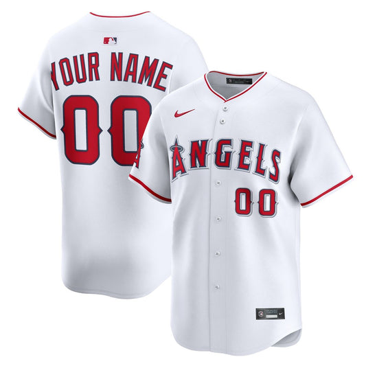 Los Angeles Angels Nike Home Limited Custom Jersey - White MLB Team Jersey Baseball Fan Apparel