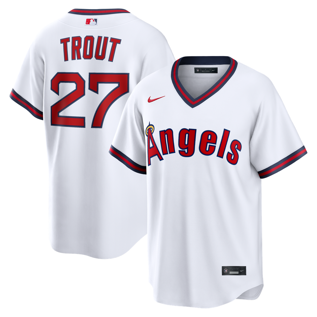 Los Angeles Angels Mike Trout Nike Alternate Replica Jersey - White MLB Team Jersey Baseball Fan Apparel