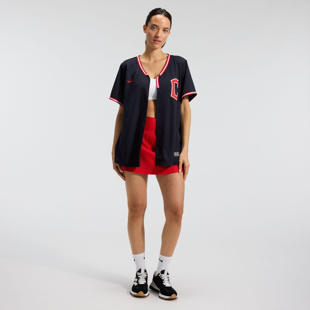 Cleveland Guardians Nike Women's Alternate Replica Jersey - Navy MLB Team Jersey Baseball Fan Apparel