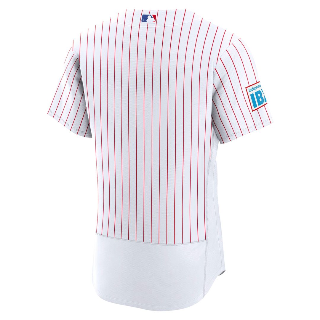 Philadelphia Phillies Nike Home Sponsor Patch Authentic Jersey - White MLB Team Jersey Baseball Fan Apparel