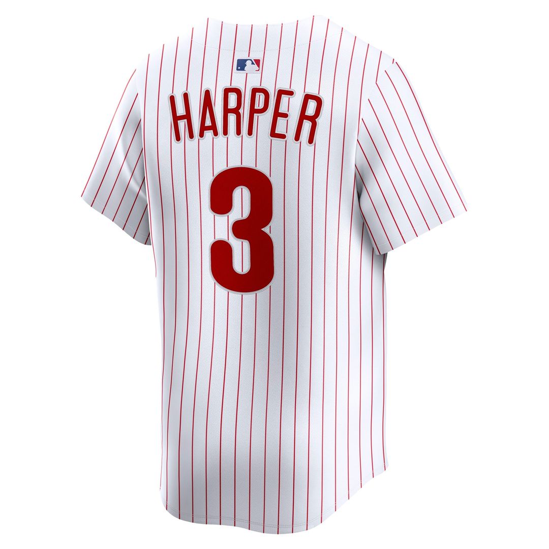 Philadelphia Phillies Bryce Harper Nike Home Limited Player Jersey - White MLB Team Jersey Baseball Fan Apparel
