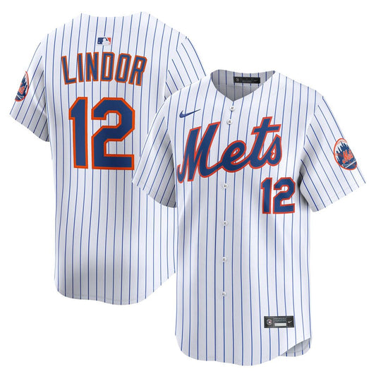 New York Mets Francisco Lindor Nike Home Limited Jersey - White MLB Team Jersey Baseball Fan Apparel