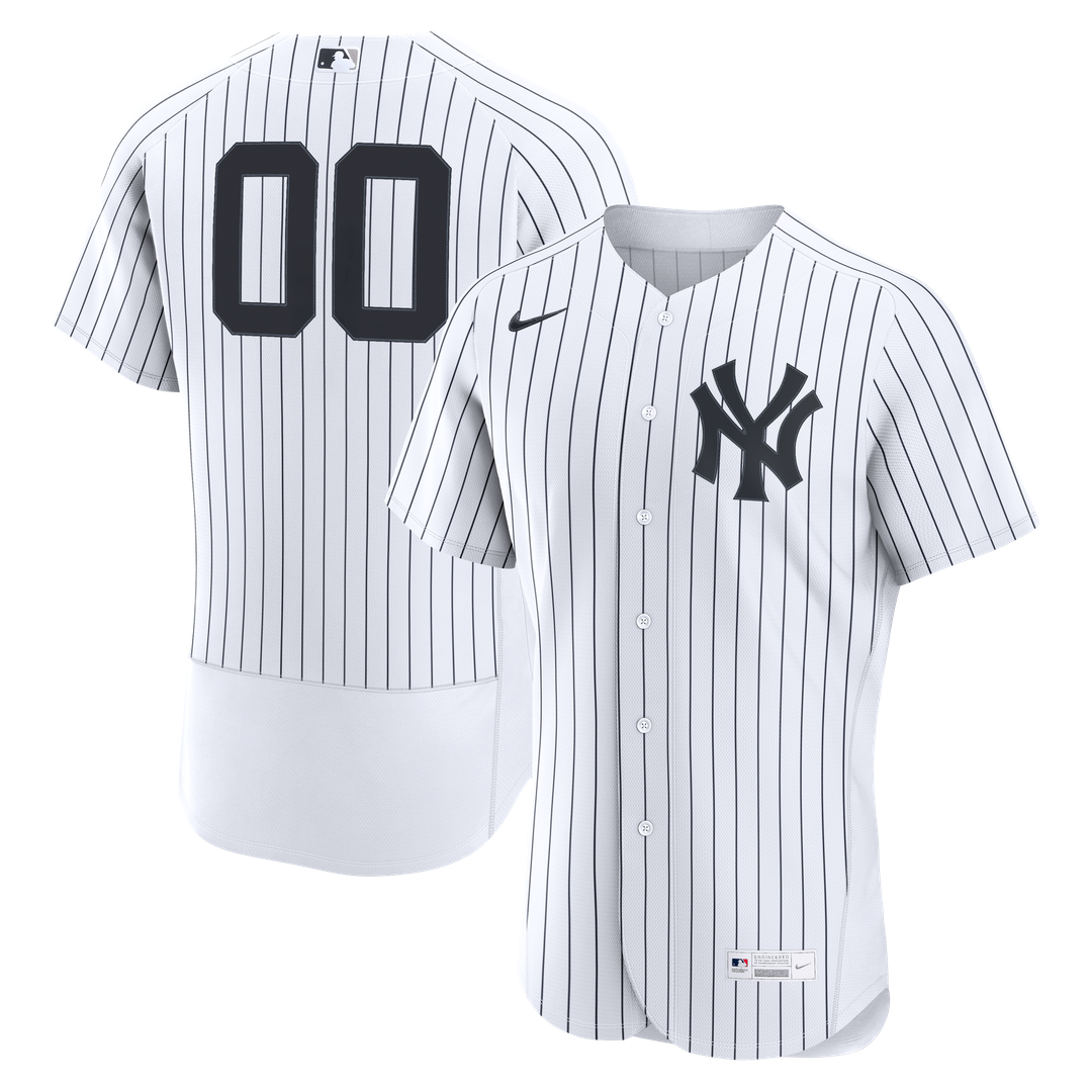 New York Yankees Nike Home Authentic Custom Jersey - White MLB Team Jersey Baseball Fan Apparel