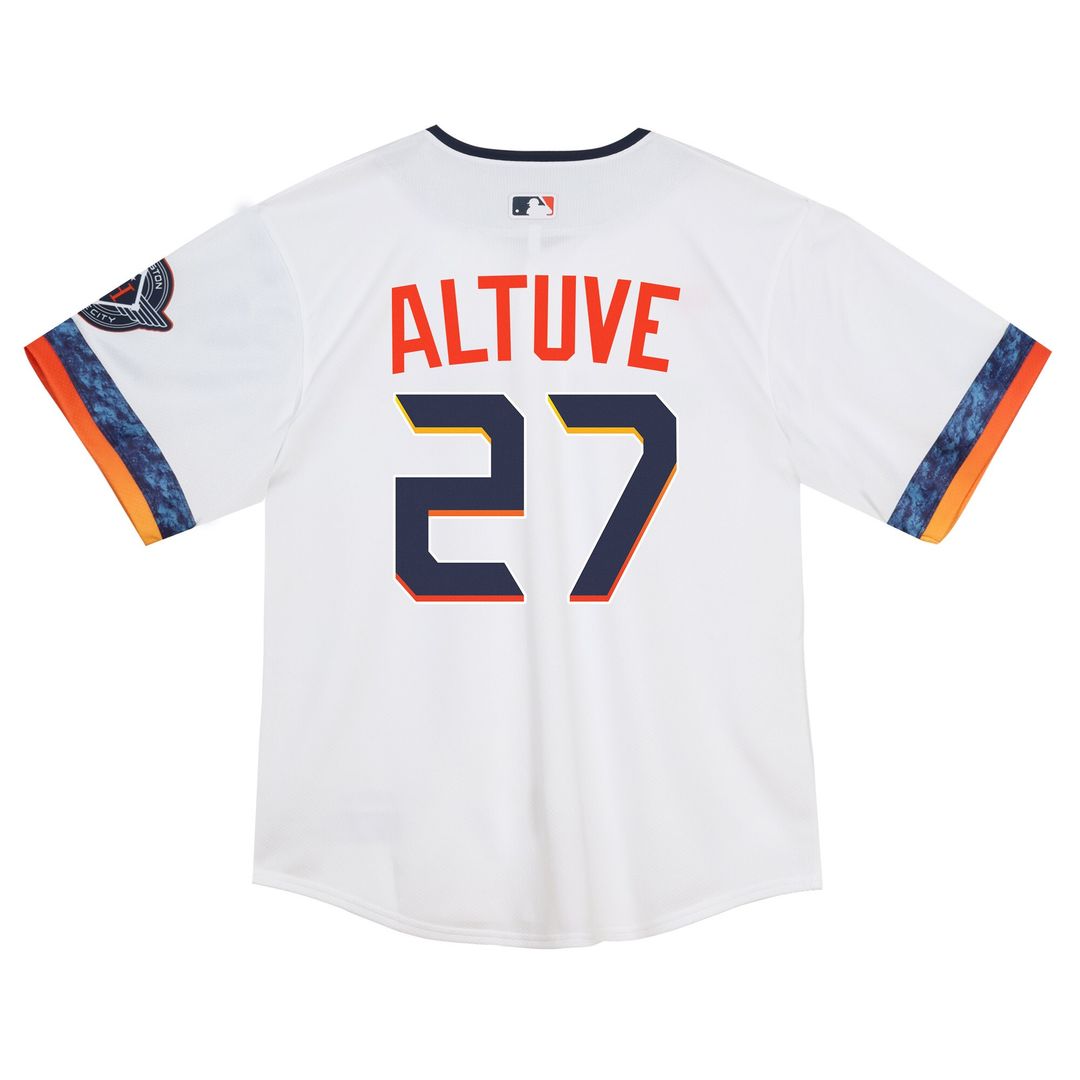 Houston Astros Jose Altuve Nike Toddler City Connect 2025 Limited Jersey - White MLB Team Jersey Baseball Fan Apparel