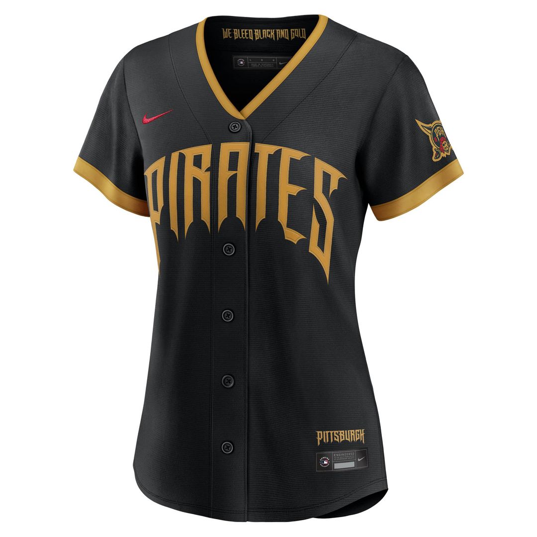 Pittsburgh Pirates Nike Women's 2026 City Connect Stadium Jersey - Black MLB Team Jersey Baseball Fan Apparel