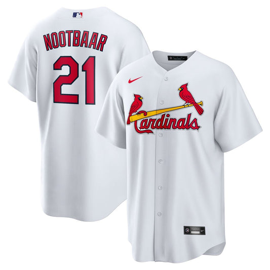St. Louis Cardinals Lars Nootbaar Nike Home Replica Jersey - White MLB Team Jersey Baseball Fan Apparel
