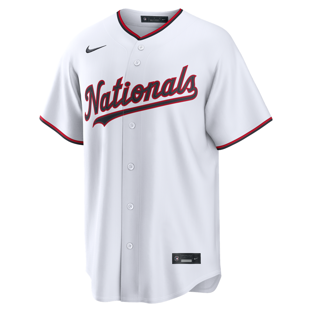 Washington Nationals James Wood Nike Home Replica Jersey - White MLB Team Jersey Baseball Fan Apparel