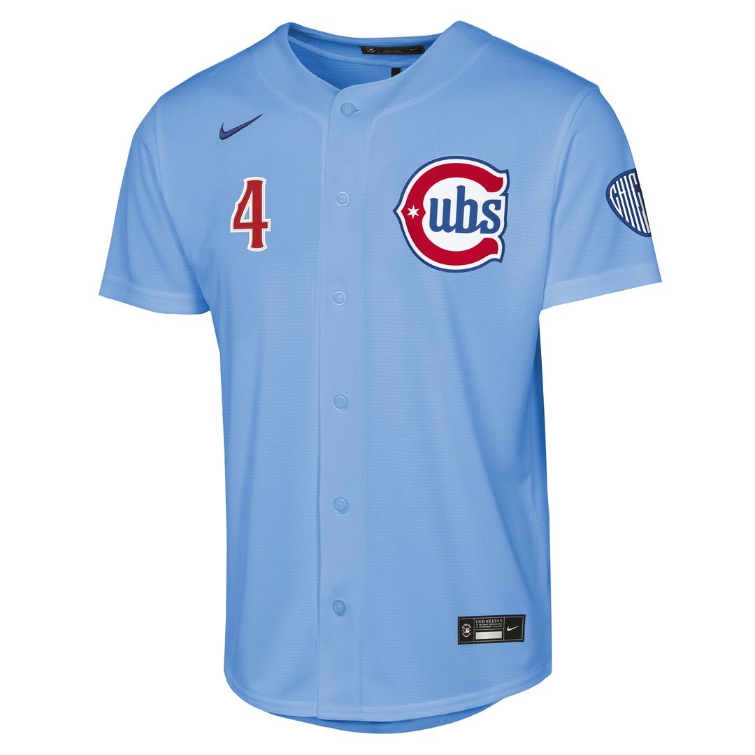 Chicago Cubs Pete Crow - Armstrong Nike Youth Alternate 2 Stadium Jersey - Light Blue MLB Team Jersey Baseball Fan Apparel