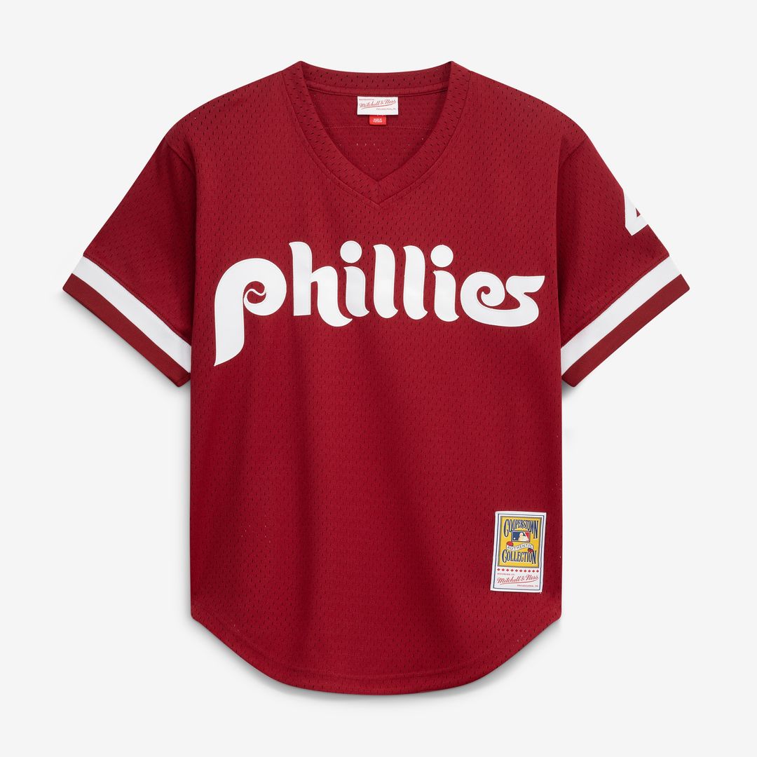 Philadelphia Phillies Lenny Dykstra Mitchell & Ness Authentic Batting Practice Jersey - Scarlet MLB Team Jersey Baseball Fan Apparel