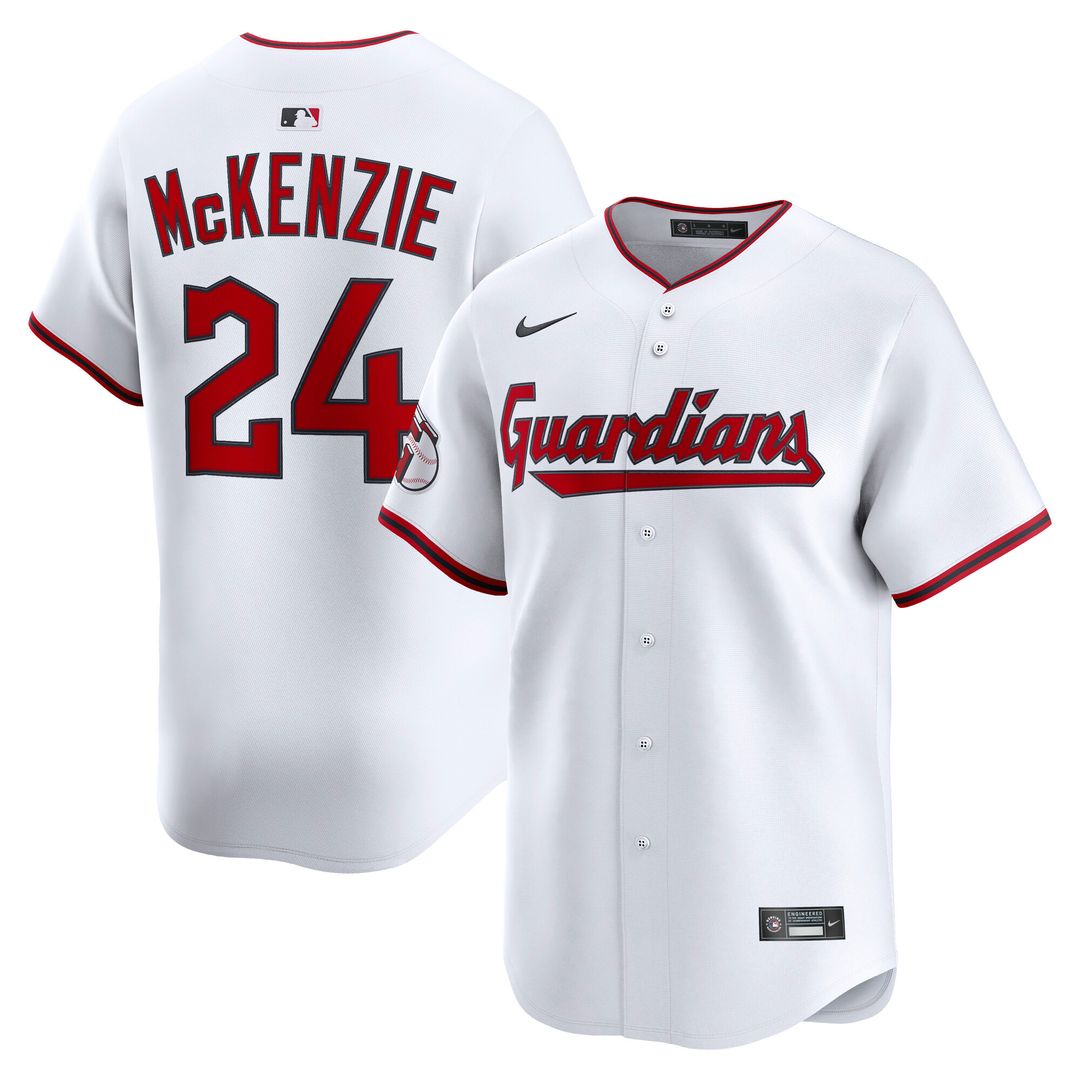 Cleveland Guardians Triston McKenzie Nike Home Limited Player Jersey - White MLB Team Jersey Baseball Fan Apparel