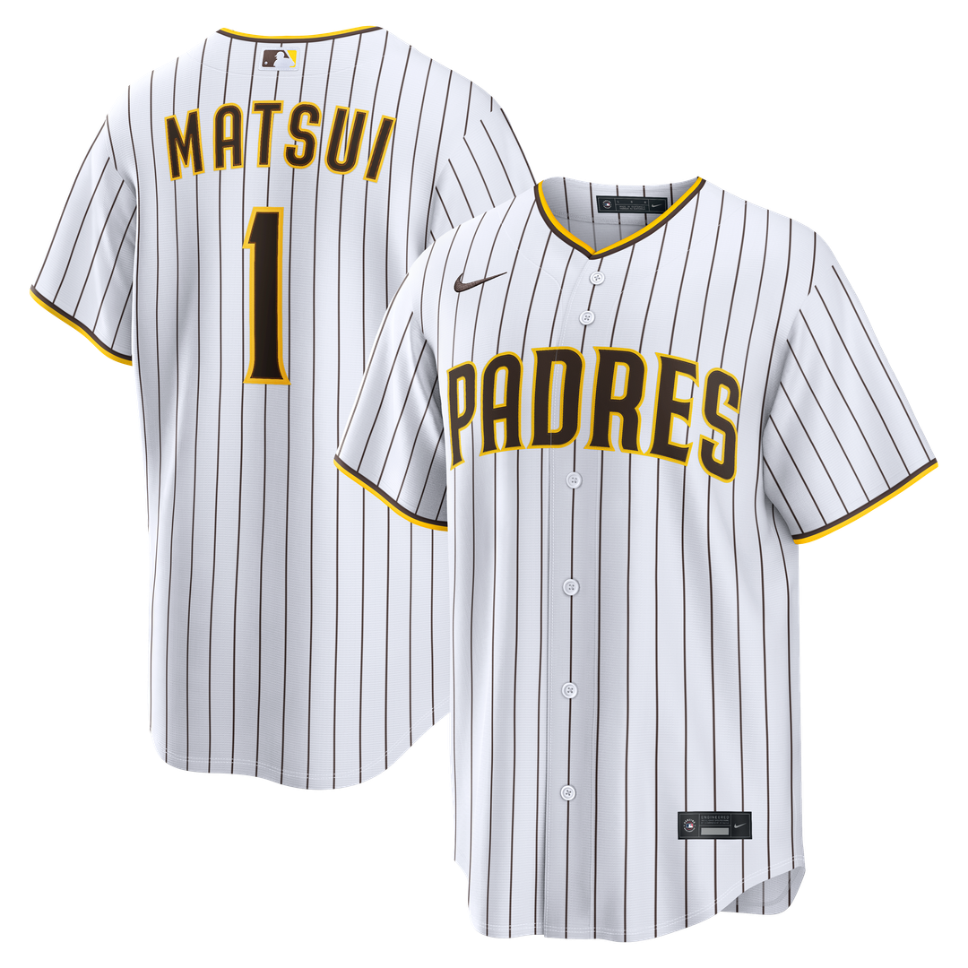 San Diego Padres Yuki Matsui Nike Home Replica Jersey - White MLB Team Jersey Baseball Fan Apparel