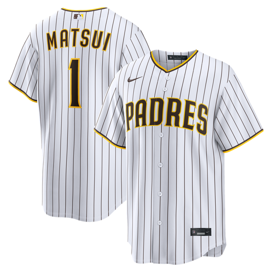 San Diego Padres Yuki Matsui Nike Home Replica Jersey - White MLB Team Jersey Baseball Fan Apparel