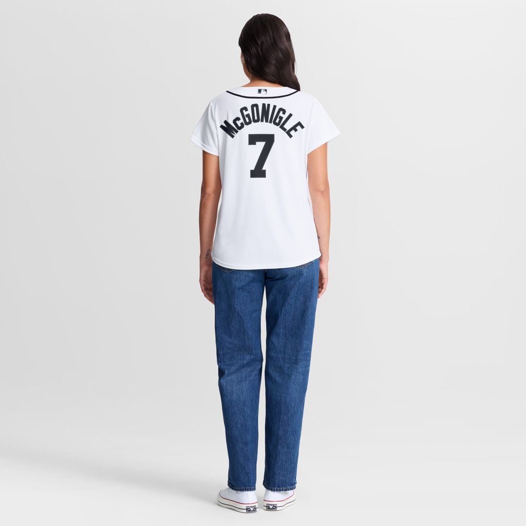 Detroit Tigers Kevin McGonigle Nike Women's Home Replica Jersey - White MLB Team Jersey Baseball Fan Apparel