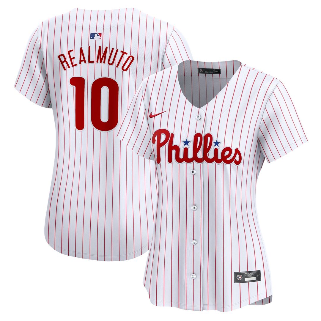 Philadelphia Phillies J.T. Realmuto Nike Women's Home Limited Player Jersey - White MLB Team Jersey Baseball Fan Apparel