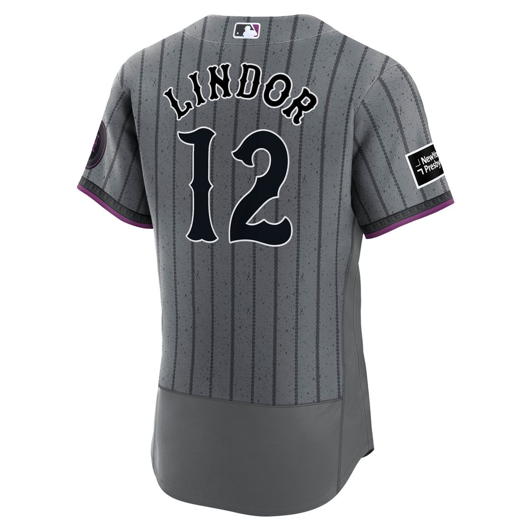 New York Mets Francisco Lindor Nike City Connect Authentic Sponsor Patch Jersey - Gray MLB Team Jersey Baseball Fan Apparel