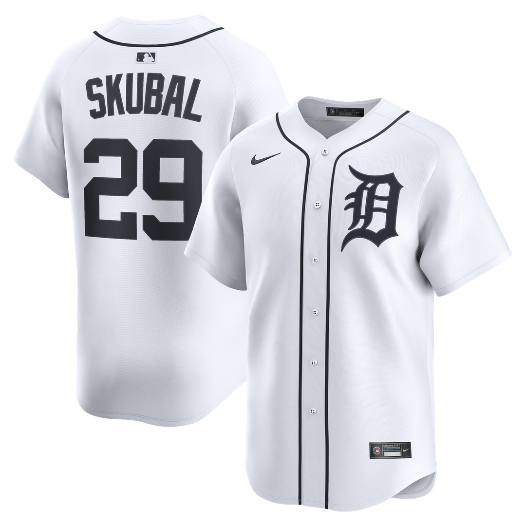 Detroit Tigers Tarik Skubal Nike Home Limited Player Jersey - White MLB Team Jersey Baseball Fan Apparel