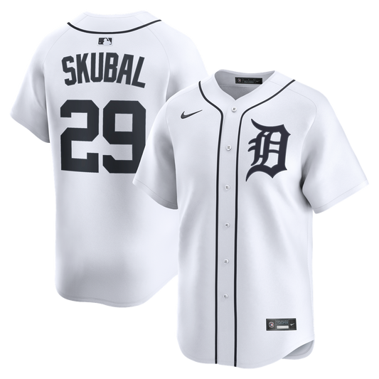 Detroit Tigers Tarik Skubal Nike Home Limited Player Jersey - White MLB Team Jersey Baseball Fan Apparel