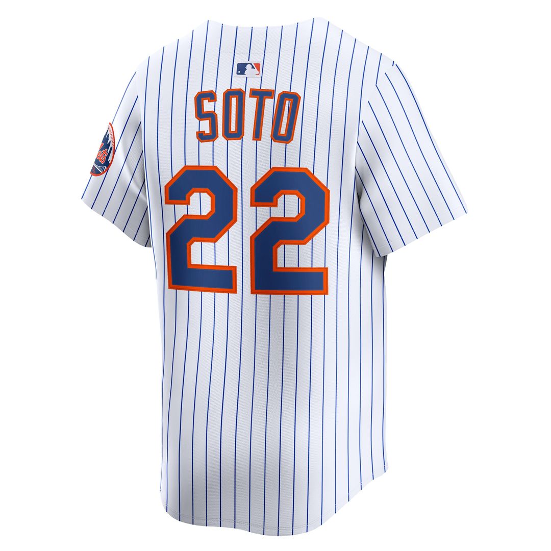 New York Mets Juan Soto Nike Home Limited Player Jersey - White MLB Team Jersey Baseball Fan Apparel