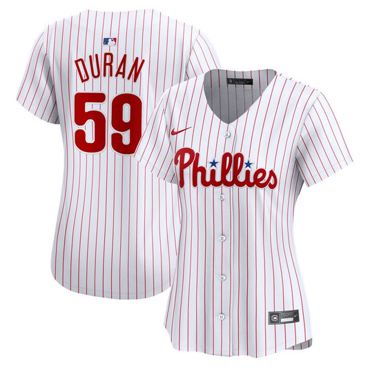 Philadelphia Phillies Jhoan Duran Nike Women's Home Limited Player Jersey - White MLB Team Jersey Baseball Fan Apparel