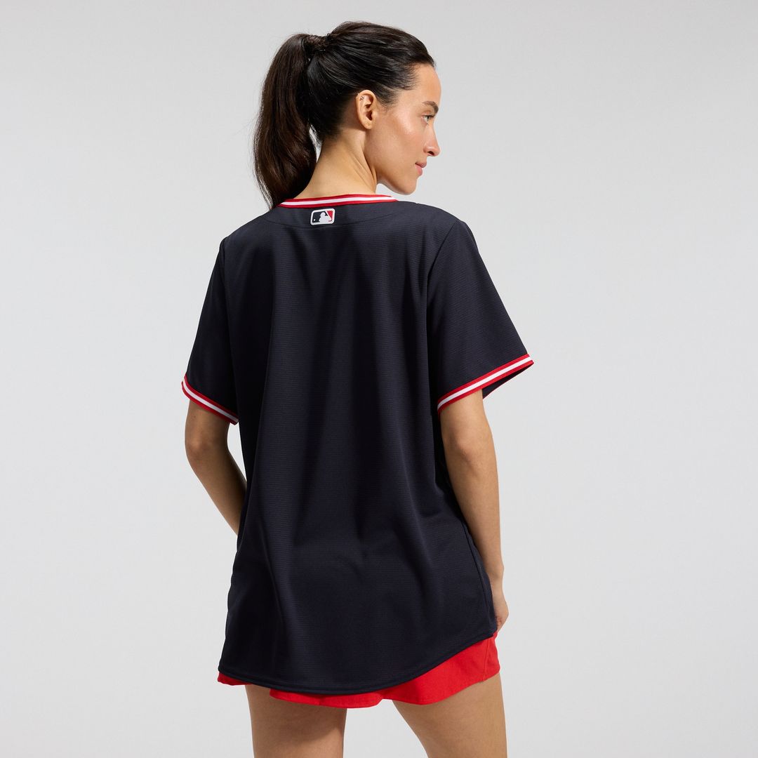 Cleveland Guardians Nike Women's Alternate Replica Jersey - Navy MLB Team Jersey Baseball Fan Apparel