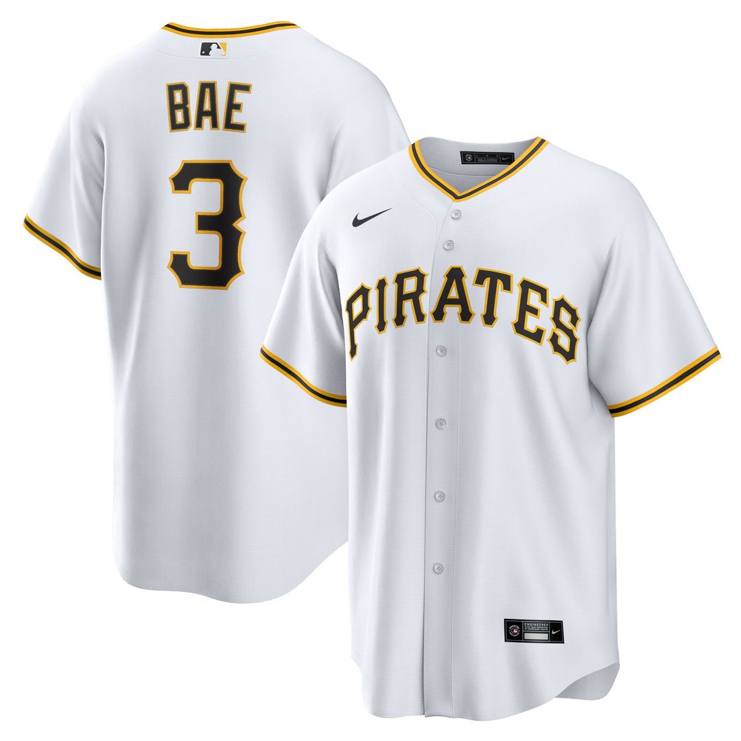 Pittsburgh Pirates Ji - Hwan Bae Nike Replica Player Jersey - White MLB Team Jersey Baseball Fan Apparel