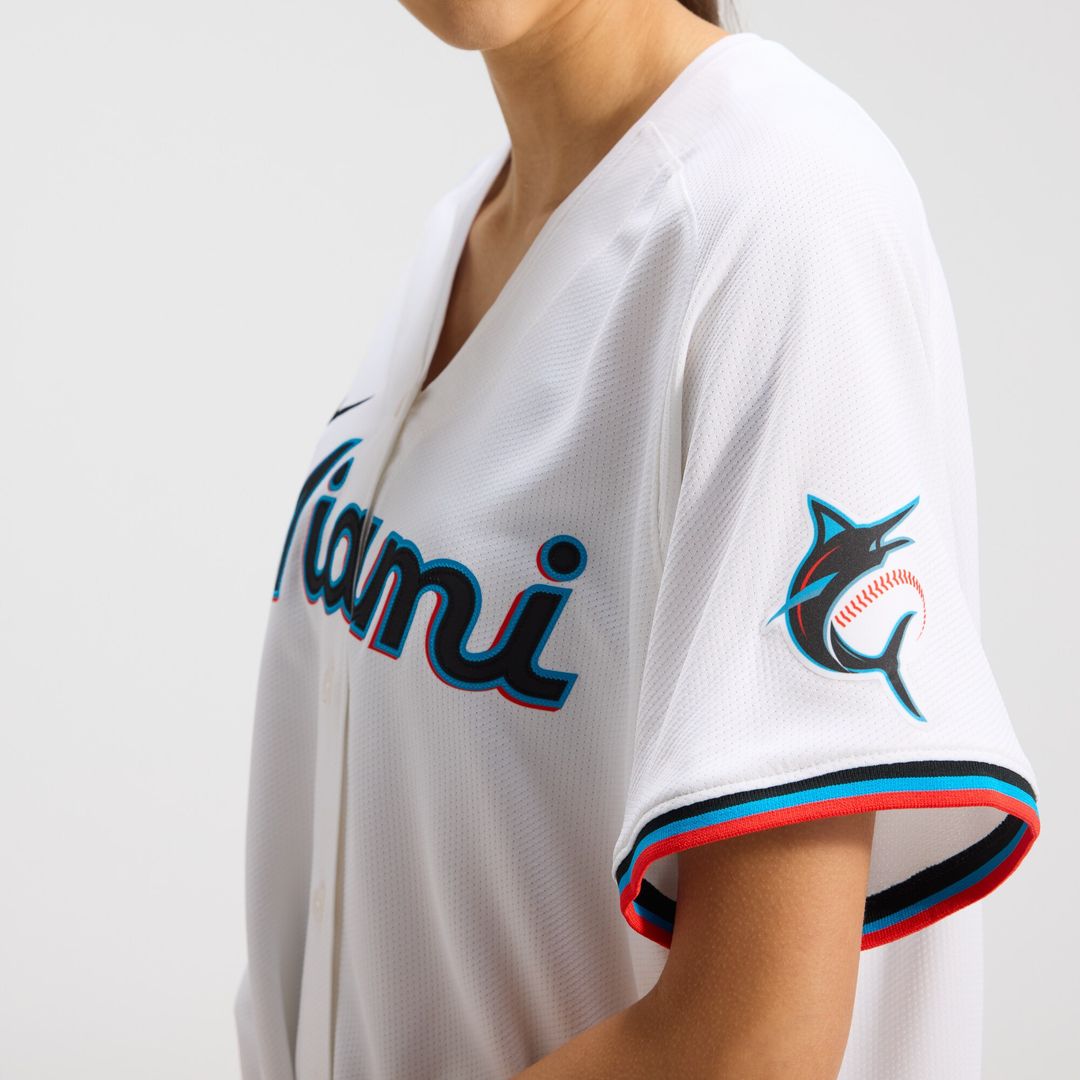 Miami Marlins Sandy Alcantara Nike Women's Home Limited Player Jersey - White MLB Team Jersey Baseball Fan Apparel