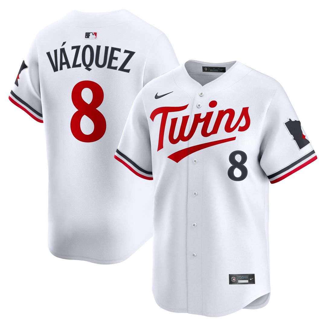 Minnesota Twins Christian Vázquez Nike Home Limited Jersey - White MLB Team Jersey Baseball Fan Apparel
