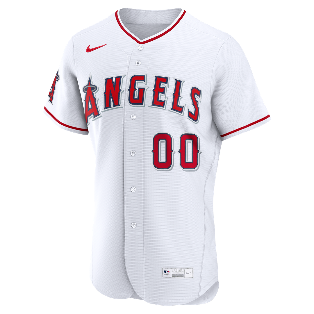 Los Angeles Angels Nike Home Authentic Custom Jersey - White MLB Team Jersey Baseball Fan Apparel