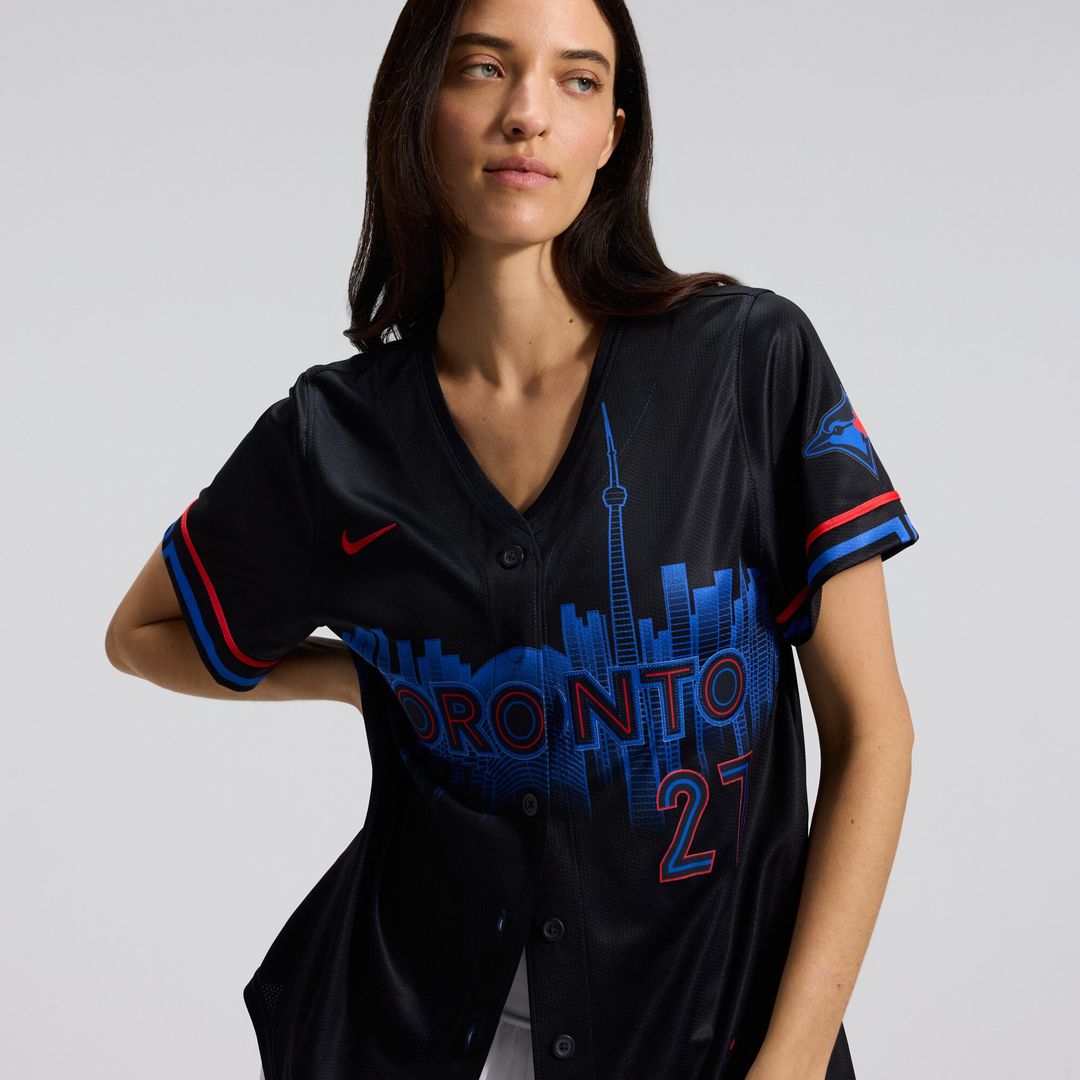 Toronto Blue Jays Vladimir Guerrero Jr. Nike Women's 2024 City Connect Limited Player Jersey - Navy MLB Team Jersey Baseball Fan Apparel