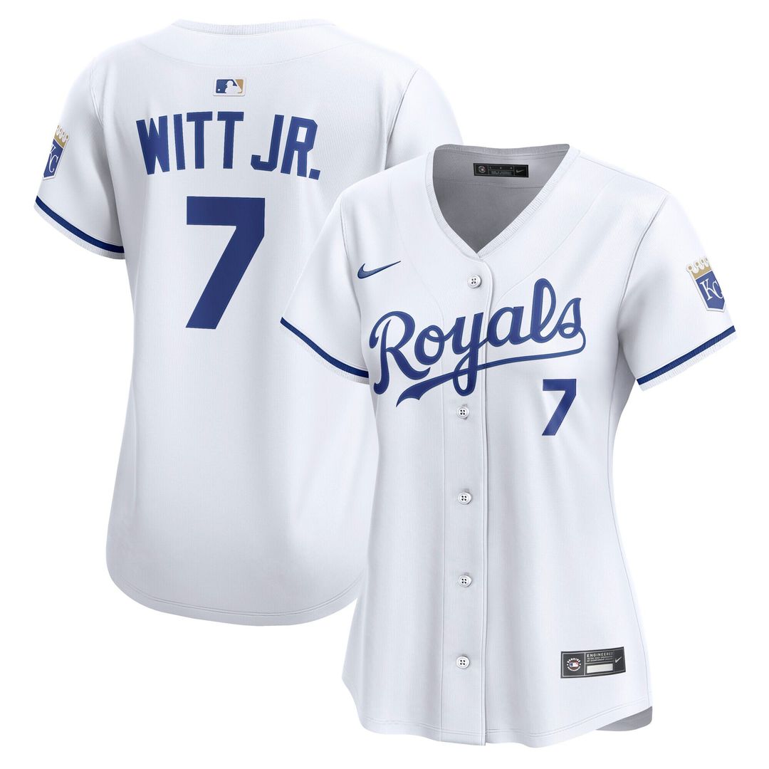 Kansas City Royals Bobby Witt Jr. Nike Women's Home Limited Player Jersey - White MLB Team Jersey Baseball Fan Apparel