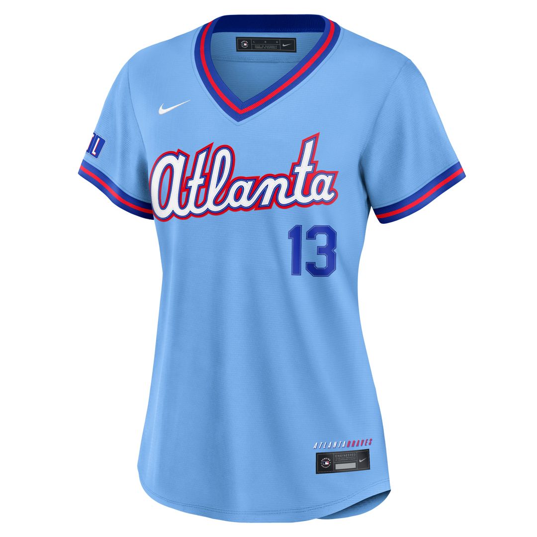 Atlanta Braves Ronald Acuña Jr. Nike Women's 2026 City Connect Stadium Jersey - Powder Blue MLB Team Jersey Baseball Fan Apparel