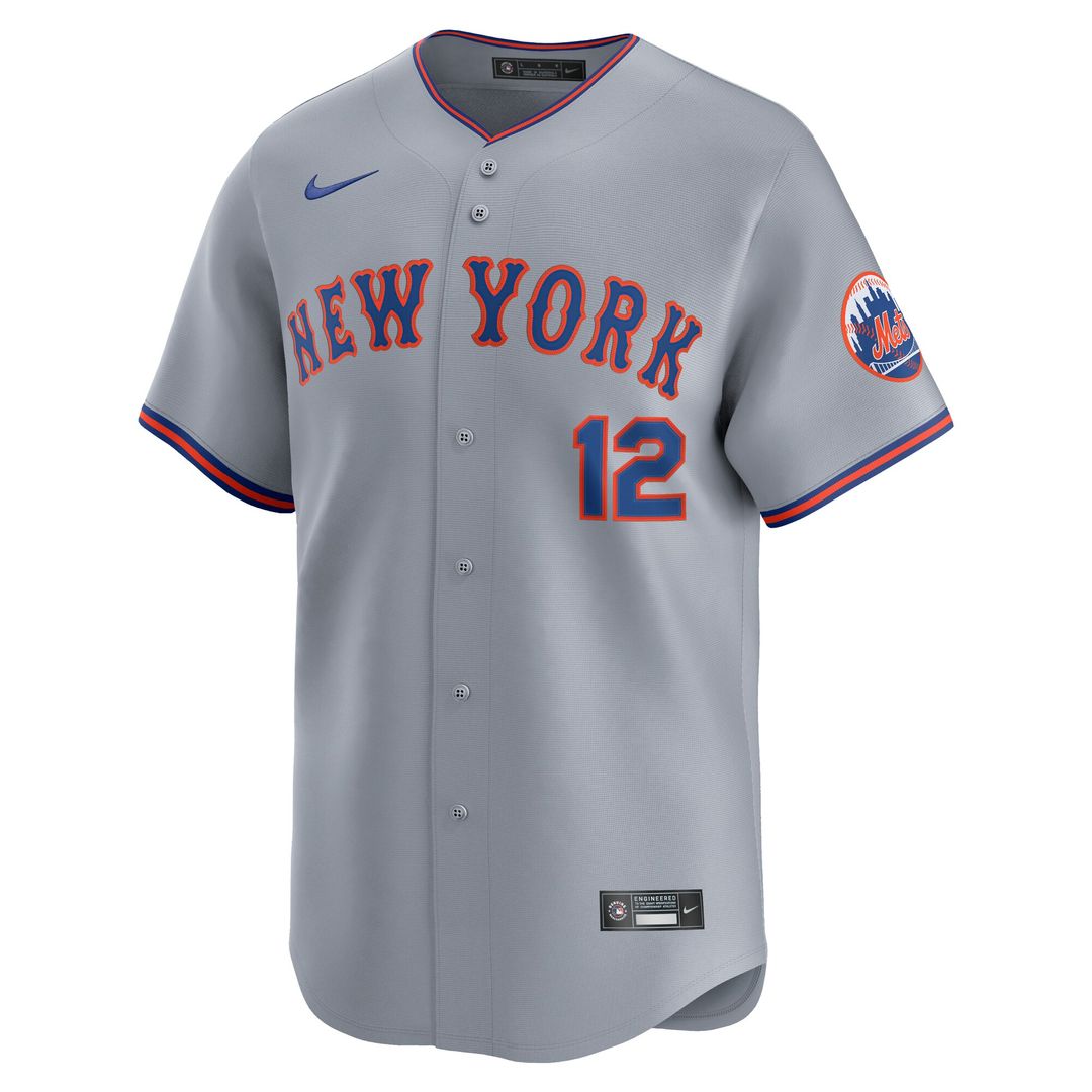 New York Mets Francisco Lindor Nike Alternate Limited Jersey - Black MLB Team Jersey Baseball Fan Apparel