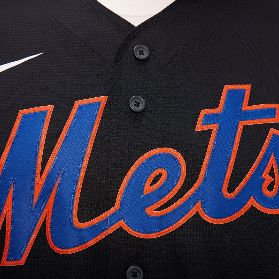 New York Mets Starling Marte Nike Alternate Replica Jersey - Black MLB Team Jersey Baseball Fan Apparel