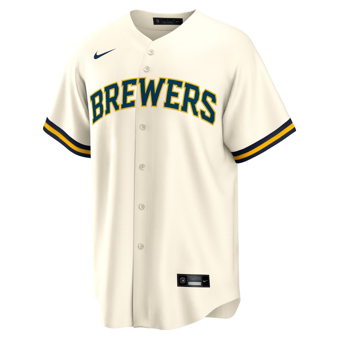 Milwaukee Brewers William Contreras Nike Home Replica Jersey - Cream MLB Team Jersey Baseball Fan Apparel
