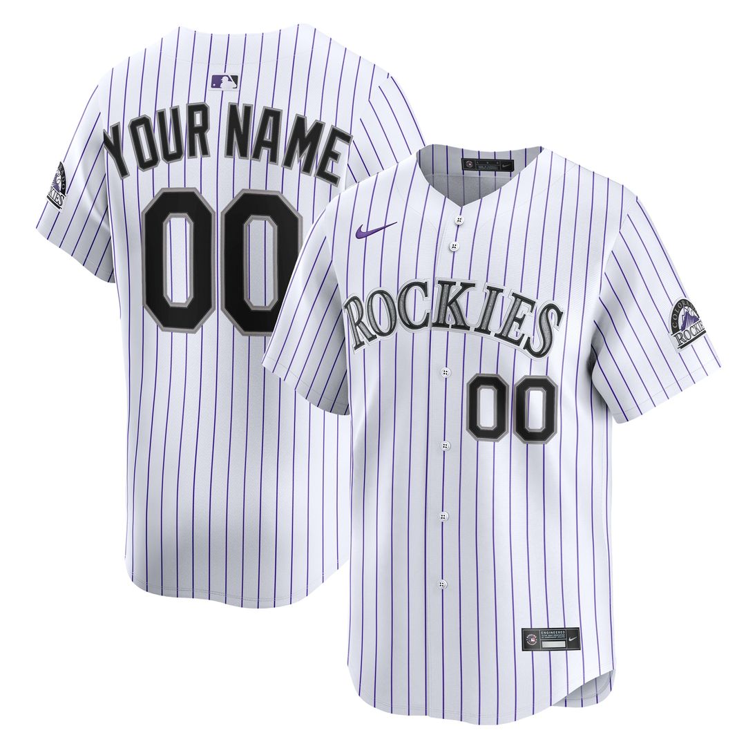 Colorado Rockies Nike Home Limited Custom Jersey - White MLB Team Jersey Baseball Fan Apparel