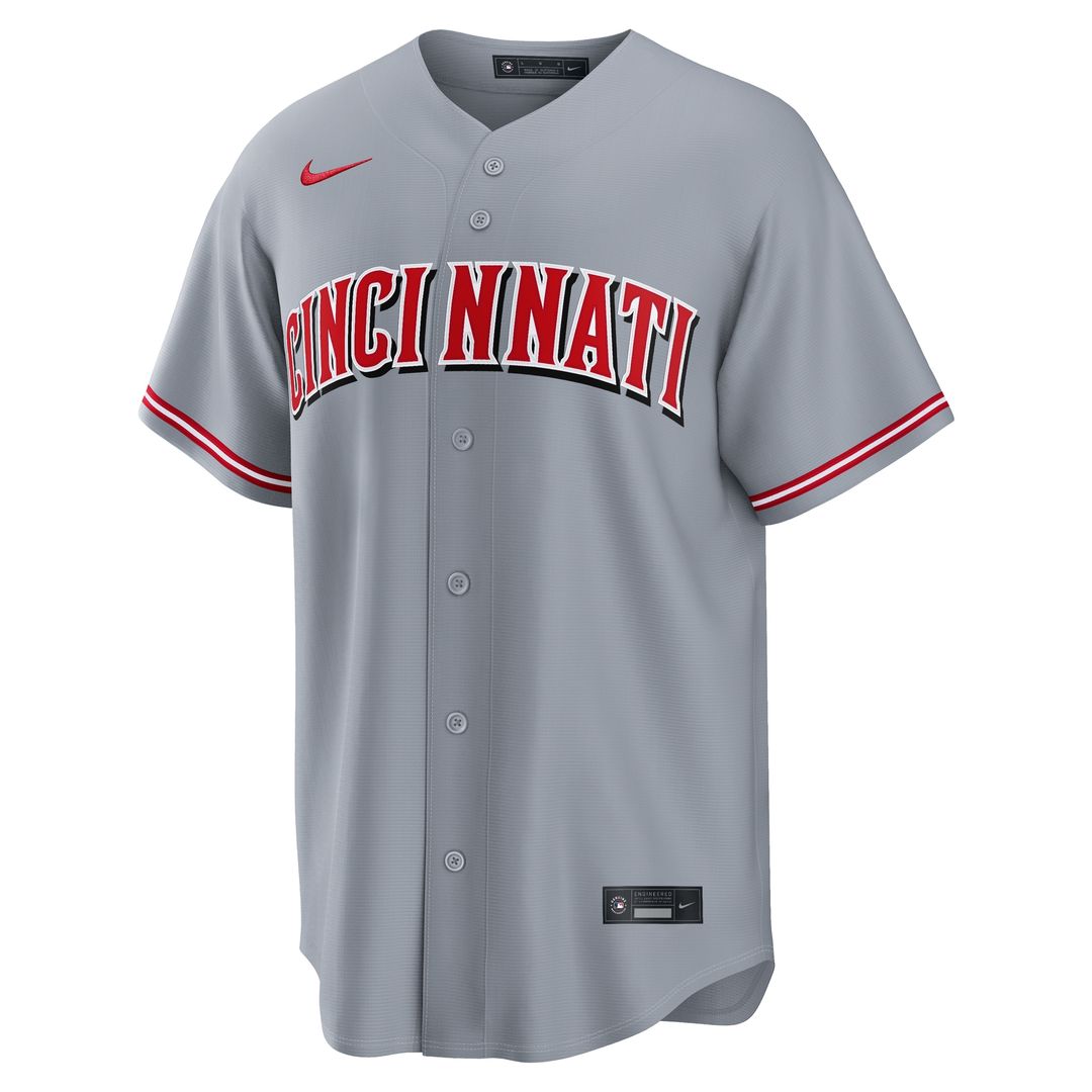 Cincinnati Reds Elly De La Cruz Nike Road Replica Jersey - Gray MLB Team Jersey Baseball Fan Apparel