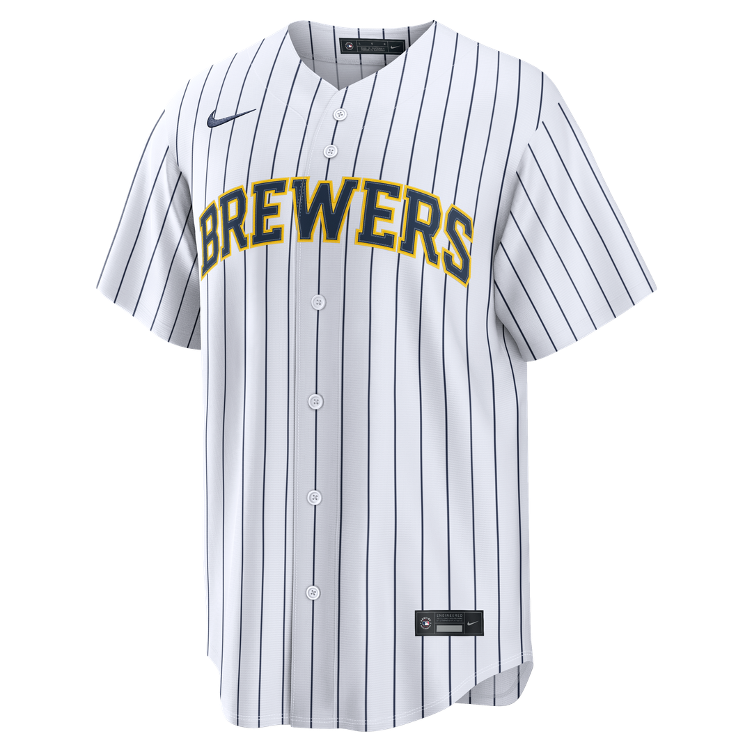 Milwaukee Brewers Christian Yelich Nike Alternate Replica Jersey - White MLB Team Jersey Baseball Fan Apparel