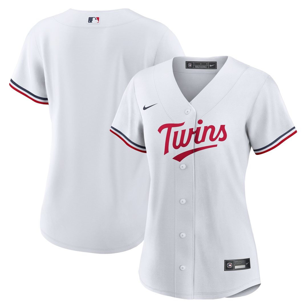 Minnesota Twins Nike Women's Home Replica Team Logo Jersey - White MLB Team Jersey Baseball Fan Apparel