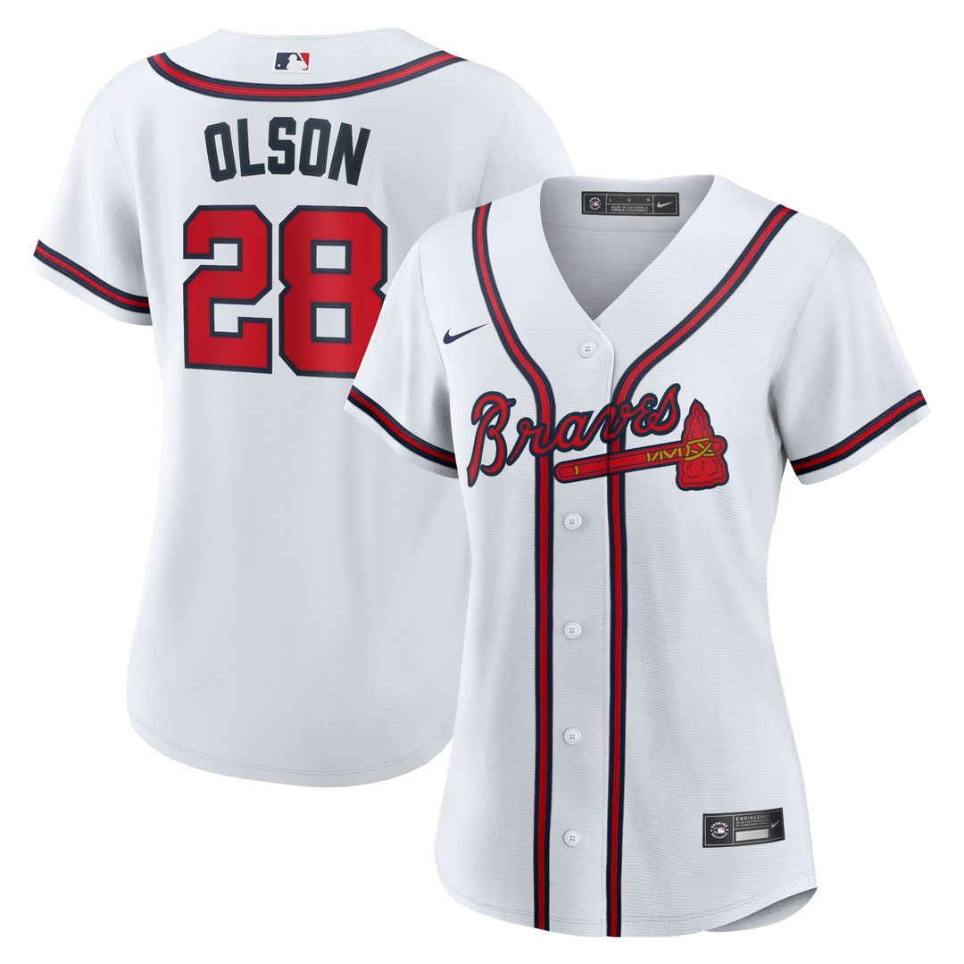 Atlanta Braves Matt Olson Nike Women's Home Replica Player Jersey - White MLB Team Jersey Baseball Fan Apparel