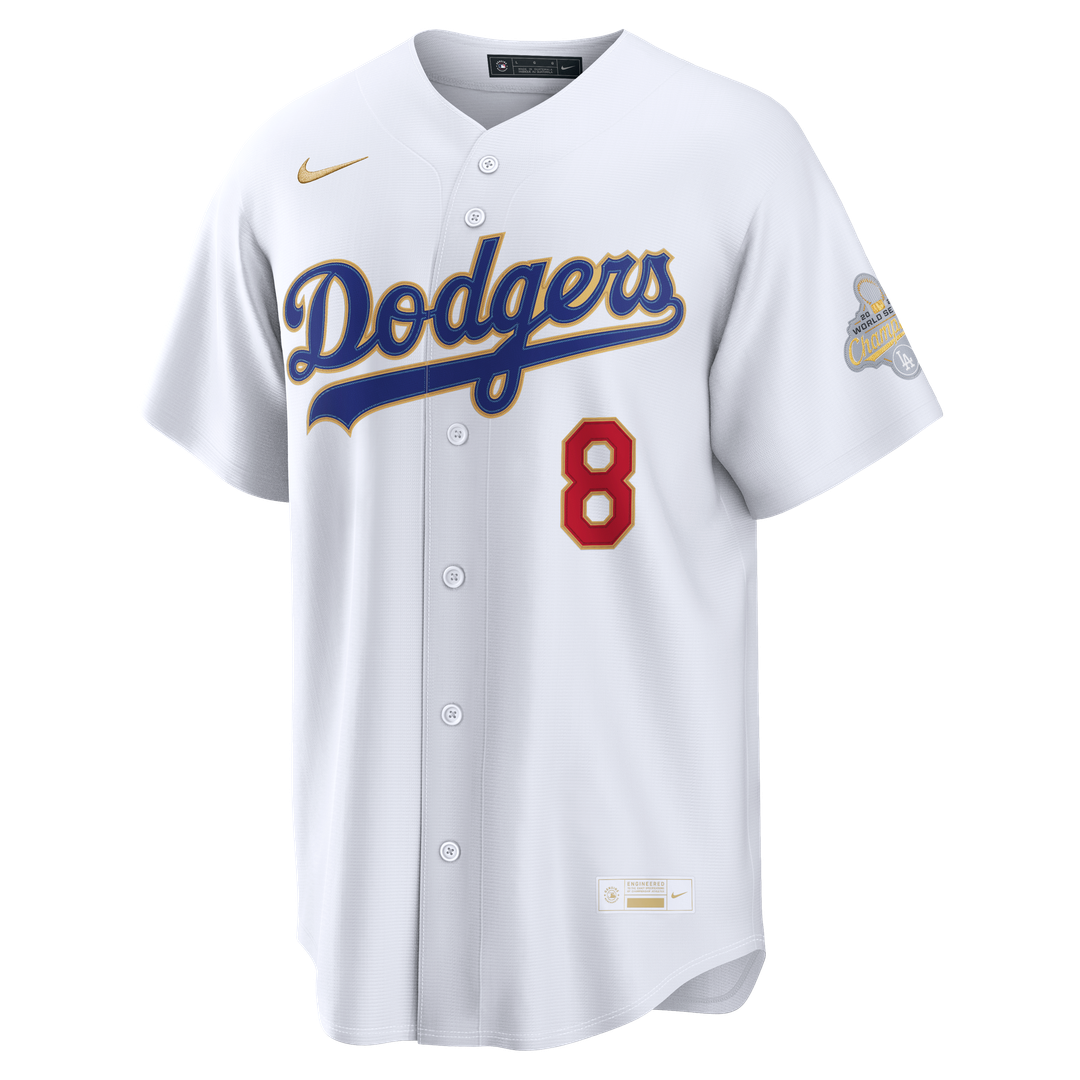Los Angeles Dodgers Enrique Hernández Nike 2026 Gold Collection Stadium Jersey - White MLB Team Jersey Baseball Fan Apparel