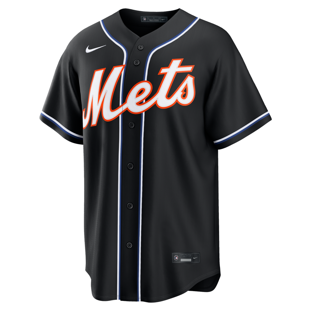 New York Mets Juan Soto Nike Fashion Replica Black Out Jersey MLB Team Jersey Baseball Fan Apparel