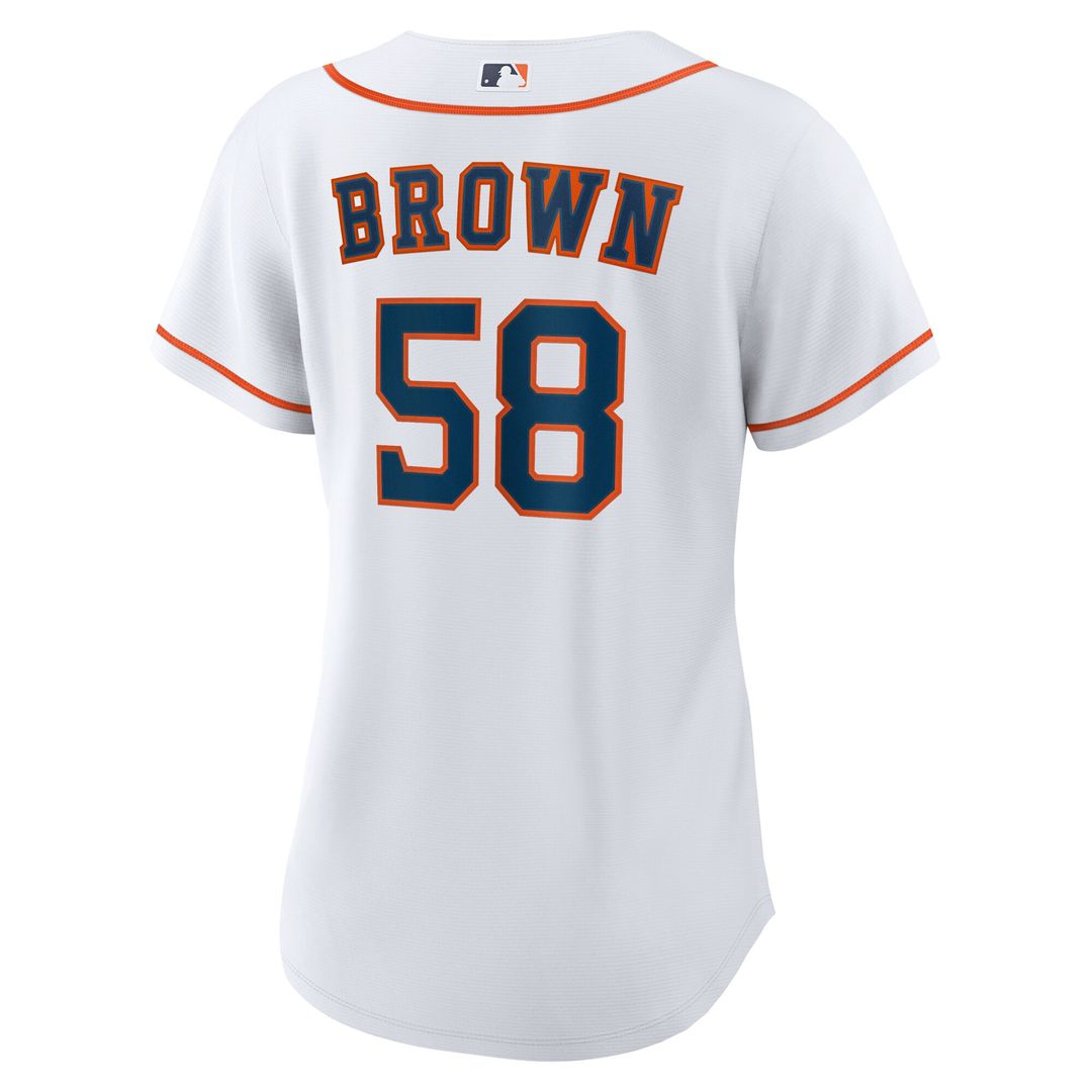 Houston Astros Hunter Brown Nike Women's Home Replica Jersey - White MLB Team Jersey Baseball Fan Apparel